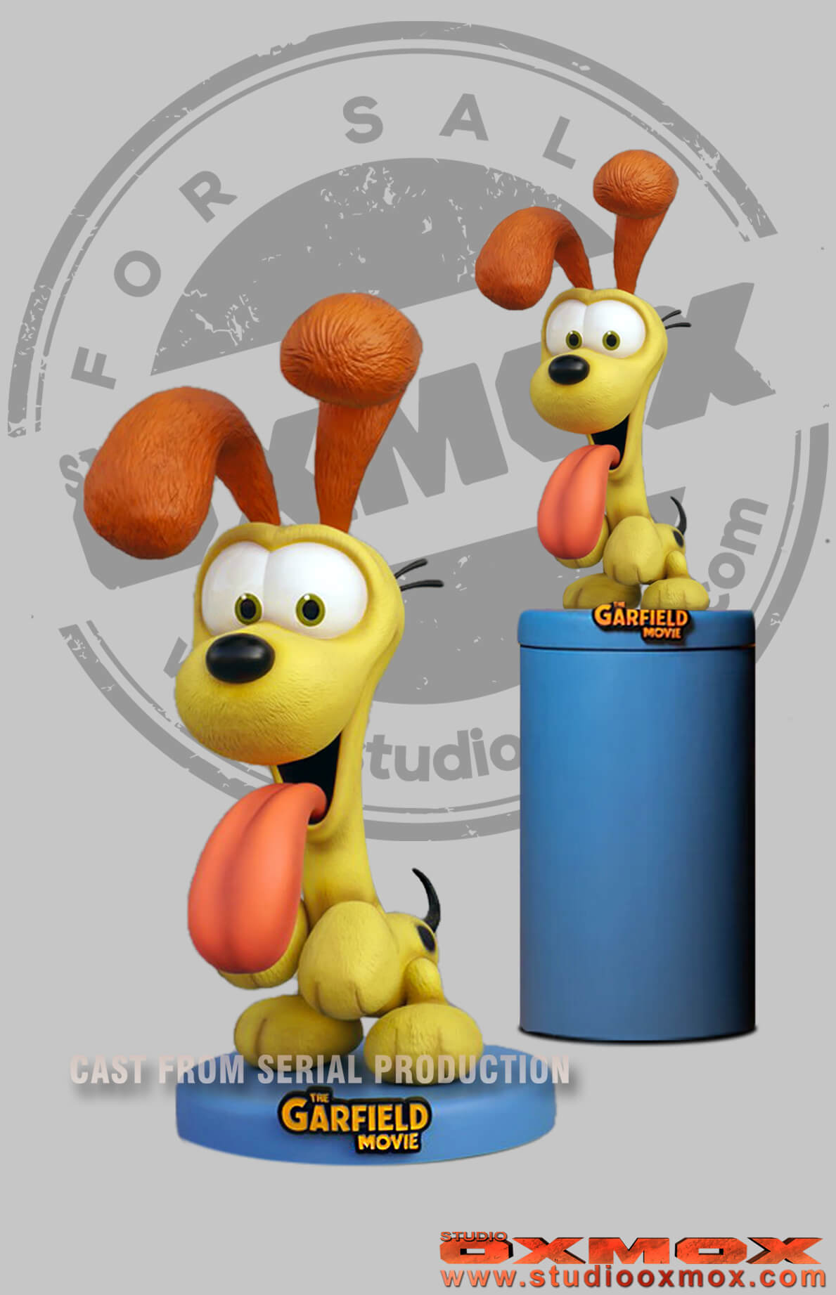 Odie life-size statue Garfield Movie version
